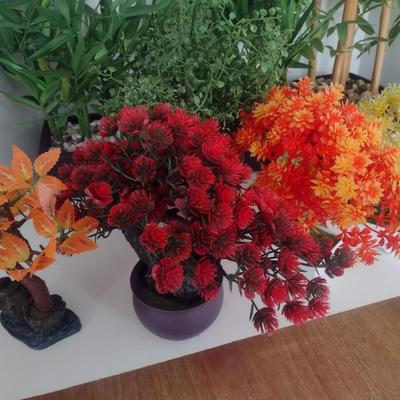 Assortment of Artificial Bozai and Bamboo Plants