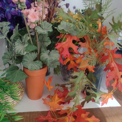 Nice Collection of Artificial Floral Arrangements with Planters