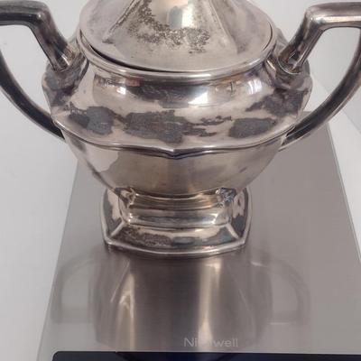 Vintage Yeching Sterling Silver Sugar Bowl 414 grams