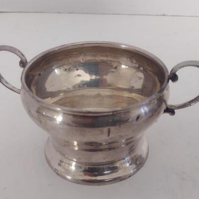 Pair of Vintage Sterling Silver Creamer and Sugar Bowls 127 grams