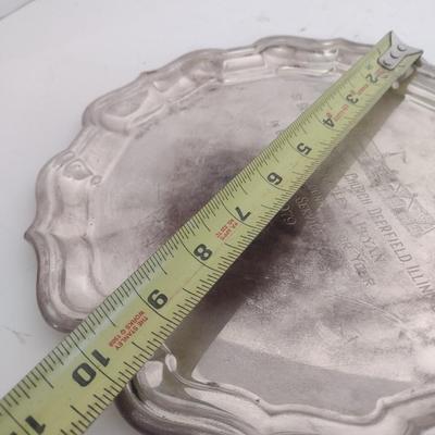 Vintage Reed & Barton Sterling Silver Platter Personalized 377 grams