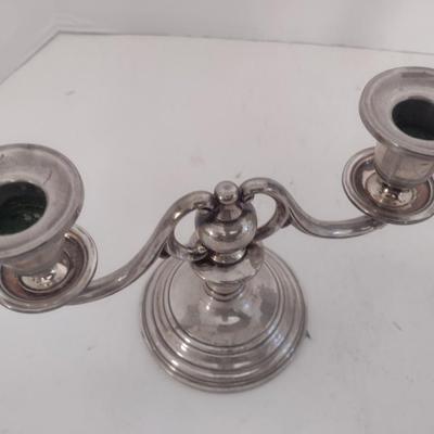 Pair of Vintage Double Arm Sterling Silver Candelabras Choice A 491 grams