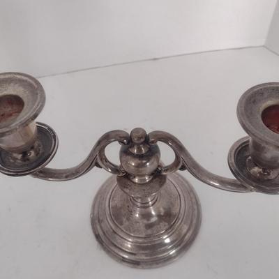 Pair of Vintage Double Arm Sterling Silver Candelabras Choice A 491 grams