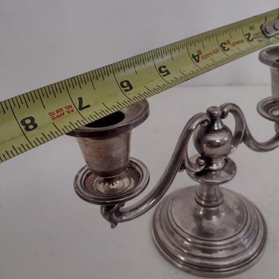 Pair of Vintage Double Arm Sterling Silver Candelabras Choice A 491 grams