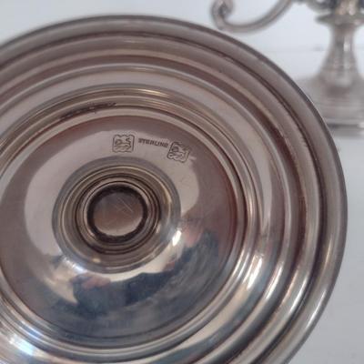 Pair of Vintage Double Arm Sterling Silver Candelabras Choice A 491 grams