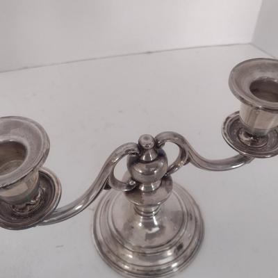 Pair of Vintage Double Arm Sterling Silver Candelabras Choice B 503 grams