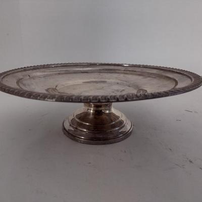 Vintage Weighted Sterling Silver Cake Plate