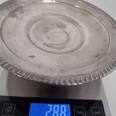 Vintage Weighted Sterling Silver Cake Plate