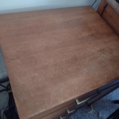 Pair of Mid Century Modern Three Drawer Side Tables