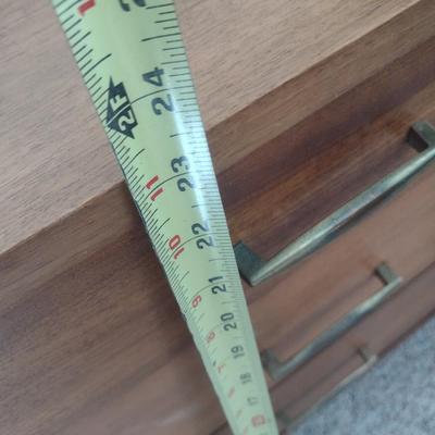 Pair of Mid Century Modern Three Drawer Side Tables