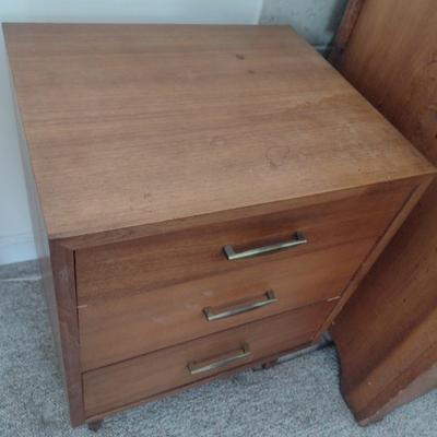 Pair of Mid Century Modern Three Drawer Side Tables