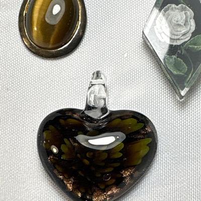 Sale Photo Thumbnail #216: Heart pendant is possibly Marano