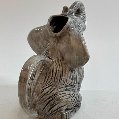 Sale Photo Thumbnail #170: Vintage ceramic elephant creamer or pitcher, produced by CBK Ltd in Taiwan in 1992.