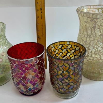 Sale Photo Thumbnail #535: Assorted sizes and colors for holding candles. All in good condition.