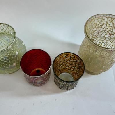 Sale Photo Thumbnail #536: Assorted sizes and colors for holding candles. All in good condition.