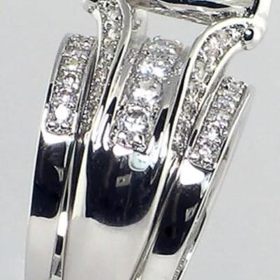 3-Pc Set Marquise Cubic Zirconia Ring Size 10