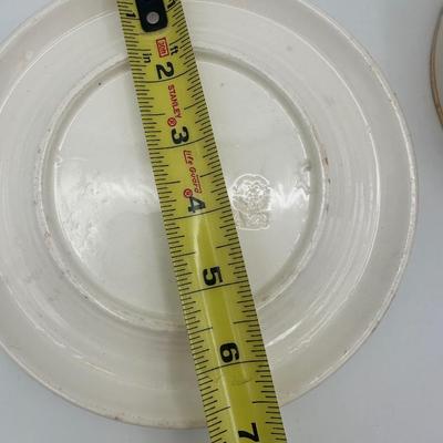 Antique Floral Covered Cheese Dish with Underplate