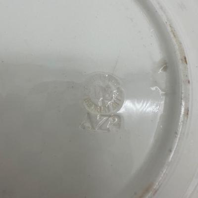 Antique Floral Covered Cheese Dish with Underplate