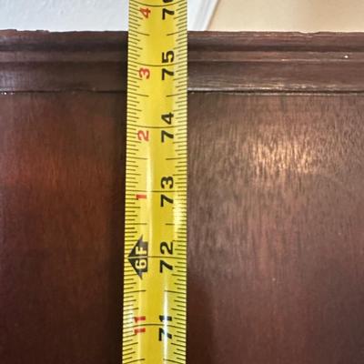 Vintage Wooden China Cabinet with Glass Display Doors