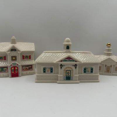 Lenox Holiday Village Buildings – 3 Pieces