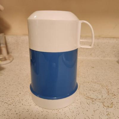 Blue thermos