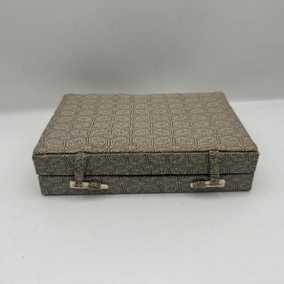 Group of Six Chinese Cloisonné Enamel Trinket Boxes with Case