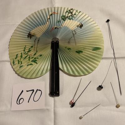 Vintage Fan and Hat Pins