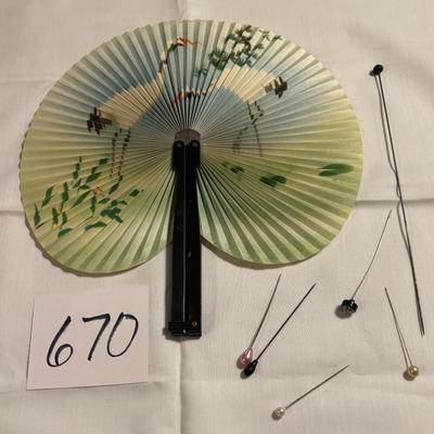Vintage Fan and Hat Pins