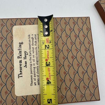 Pair of Jean Henry Theorem Paintings on Velvet – Folk Art, Framed