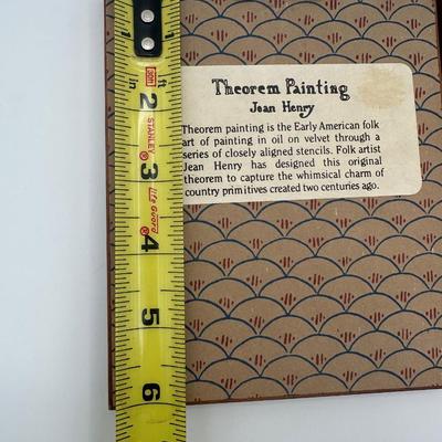 Pair of Jean Henry Theorem Paintings on Velvet – Folk Art, Framed