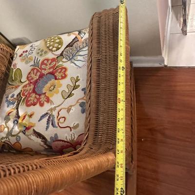 Wicker Rocking Chair with Cushioned Seat