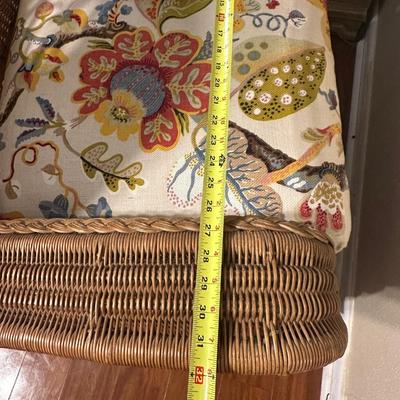 Wicker Rocking Chair with Cushioned Seat