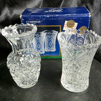 Cristal d’Arques “Chesnay” Lead Crystal Pair with Original Box