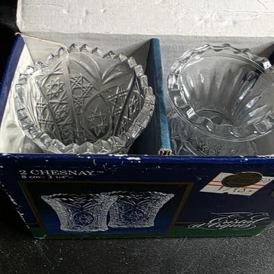 Cristal d’Arques “Chesnay” Lead Crystal Pair with Original Box