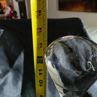 Vintage Hand-Blown Etched Glass Decanter with Solid Glass Stopper – A Classic Silhouette of Elegance