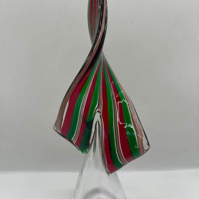 Pair of Murano Art Glass Christmas Trees