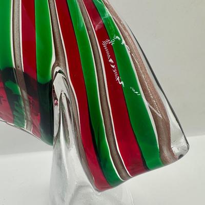 Pair of Murano Art Glass Christmas Trees