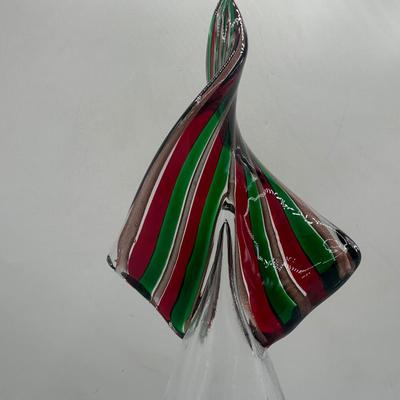 Pair of Murano Art Glass Christmas Trees