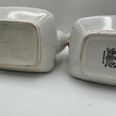 Royal Ironstone China Floral Coffee Pot and Sugar Bowl with Lids