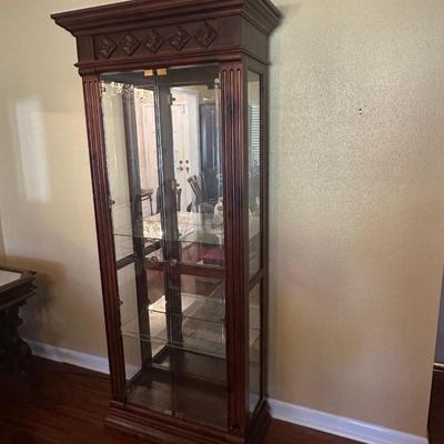 Pulaski Illuminated Glass Curio Cabinet