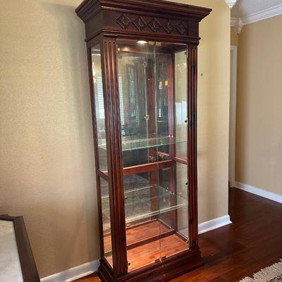 Pulaski Illuminated Glass Curio Cabinet