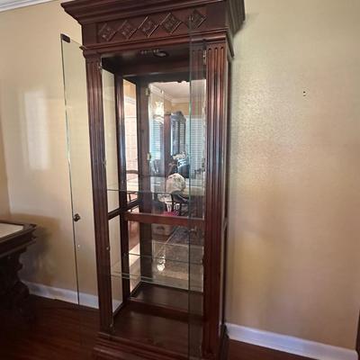 Pulaski Illuminated Glass Curio Cabinet