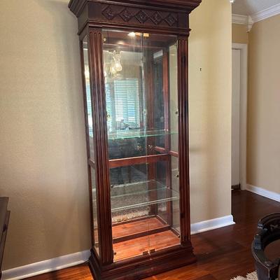 Pulaski Illuminated Glass Curio Cabinet