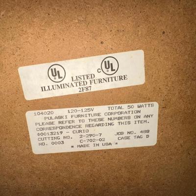 Pulaski Illuminated Glass Curio Cabinet