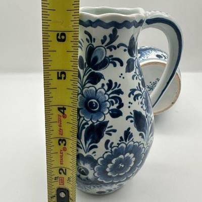 Pair of Blue & White Delft Jugs, Made in Holland