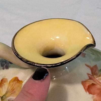 Hand Painted American Belleek Porcelain Flat Vase (LR-SF)