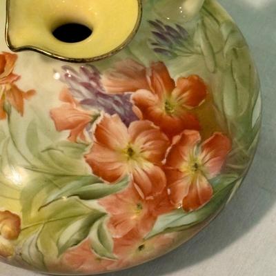 Hand Painted American Belleek Porcelain Flat Vase (LR-SF)