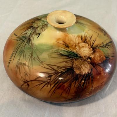 Mini Rockwood Pottery Bud Vase & American Belleek Squat Vase (LR-SF)