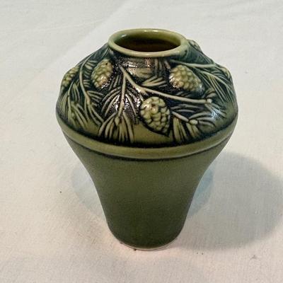 Mini Rockwood Pottery Bud Vase & American Belleek Squat Vase (LR-SF)