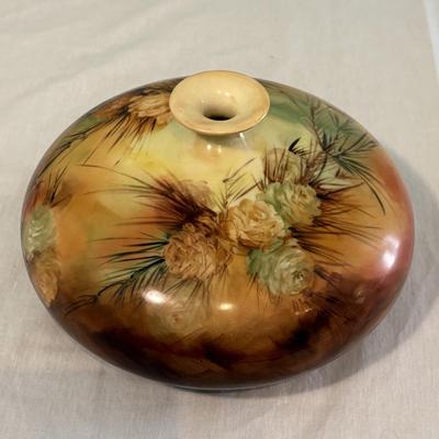 Mini Rockwood Pottery Bud Vase & American Belleek Squat Vase (LR-SF)